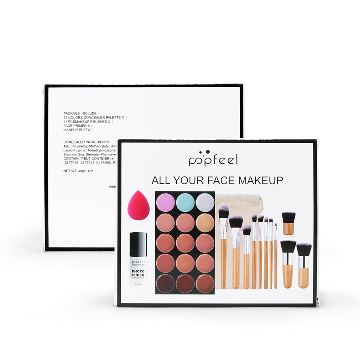 All in One Professional Makeup Kit for Women Girls Holiday Makeup Gift Sets Xmas Essential Bundle Include Eyeshadow Palette Lipstick Blush Concealer Eyeliner Mascara Brush Eyebrow Pencil