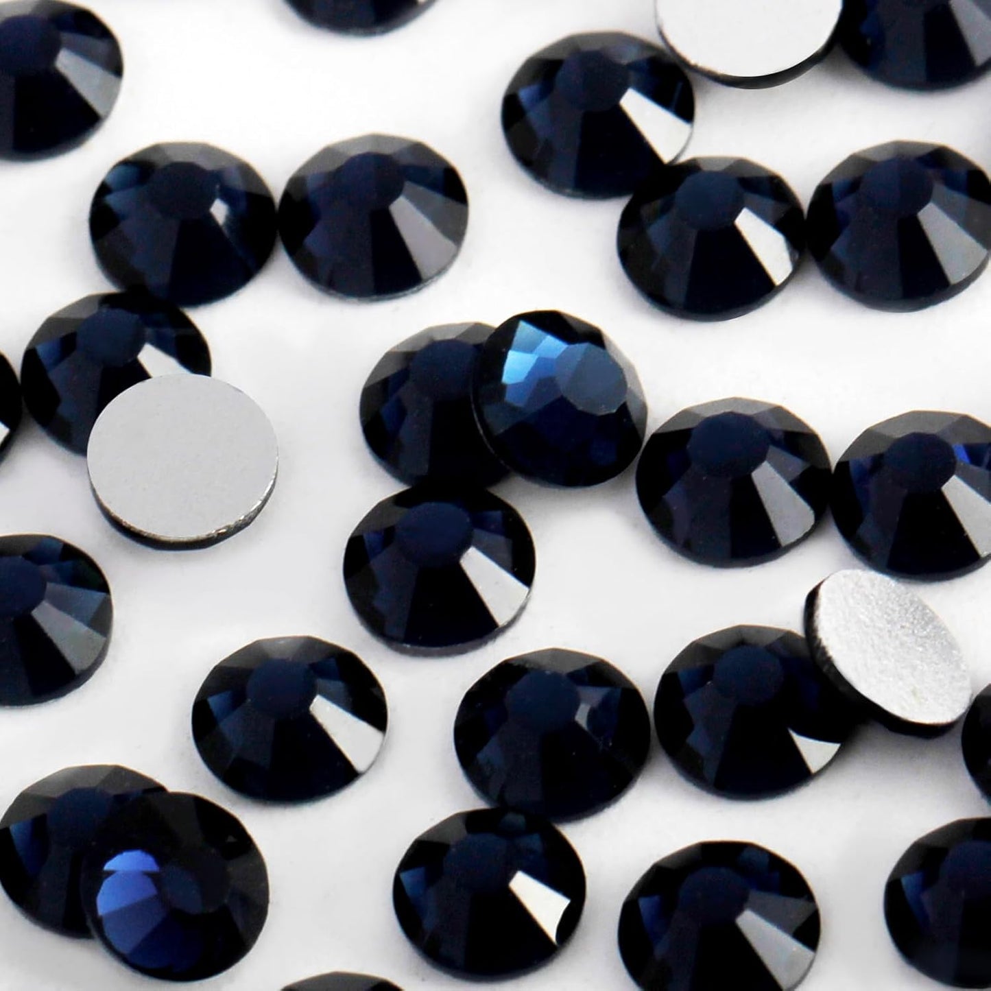 400 PCS SS30 Flatback Rhinestones,12-Facet Diamond-Cut Glass Gems for Nail Art,Clothing,DIY Crafts,Glue-On Decoration Stones with Silver Backing,Montana