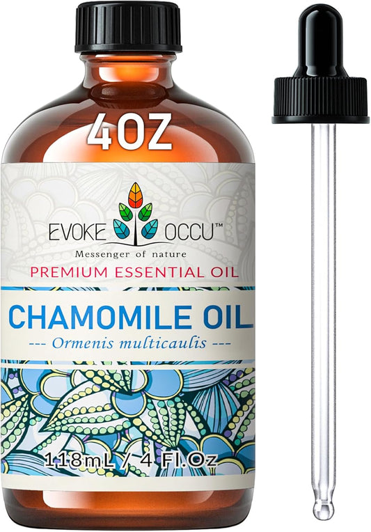 EVOKE OCCU Chamomile Essential Oil for Skin Hair Diffuser Candle Soap Making - 4 FL Oz