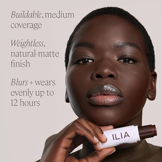 ILIA - Skin Rewind Complexion Stick - Foundation + Concealer + Skincare | Non-Toxic, Vegan, Cruelty-Free, Clean Makeup (24N - Cypress, 0.35 oz | 10 g)