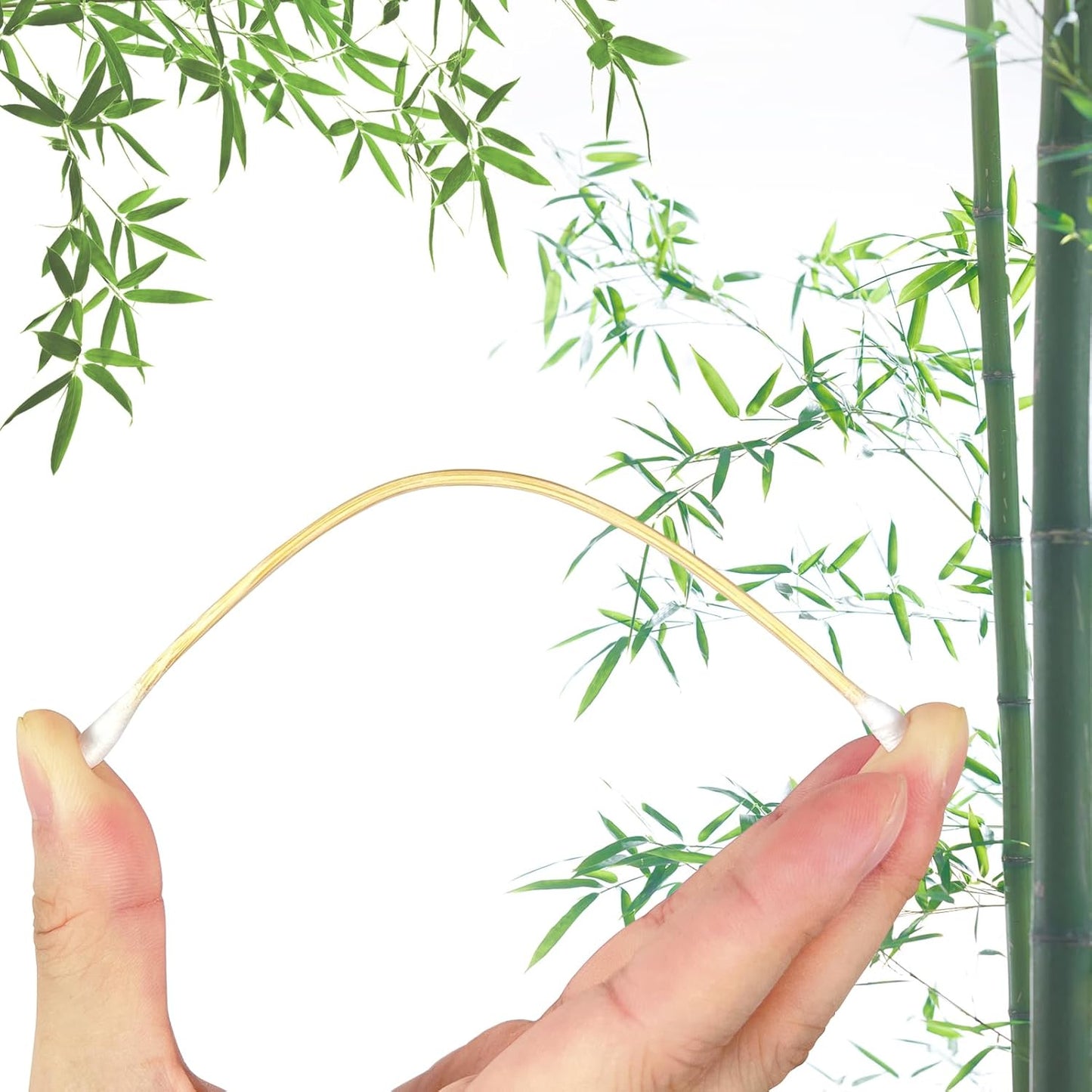 Eyxformula 200 Pcs 6 Inch Long Cotton Swabs with Double Round Tips, Sturdy Bamboo Sticks, Soft & Absorbent Cotton Tipped Applicators for Cleaning Dog Ear, Gun and Hard-to-reach Areas, Makeup, Crafting