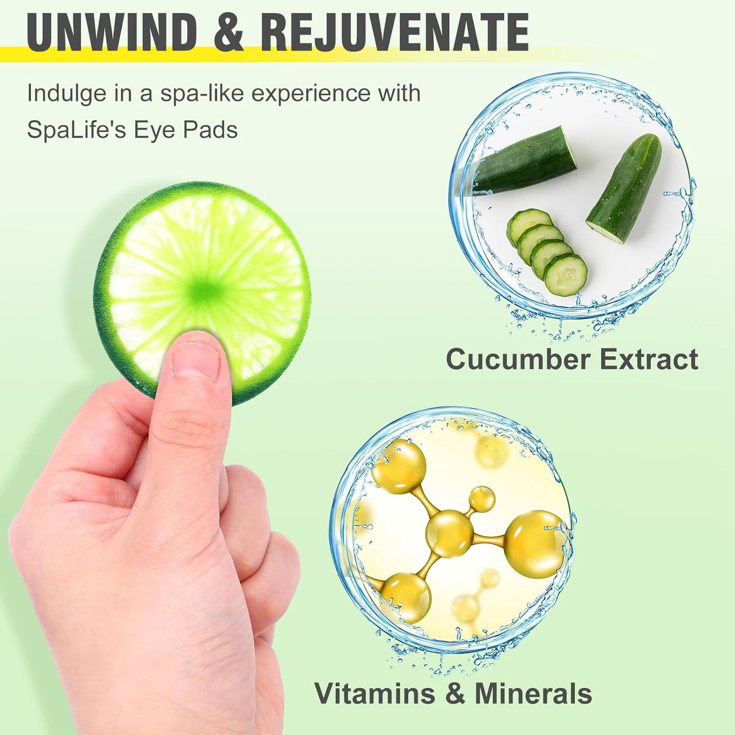 72 Count Eye Pad Cucumber Eye Pads Spa Day Kit Cooling Eye Pads Spa Accessories Face Masks Skincare Spa Party Sleepover Party Supplies Spa Gifts Bulk Party Favor
