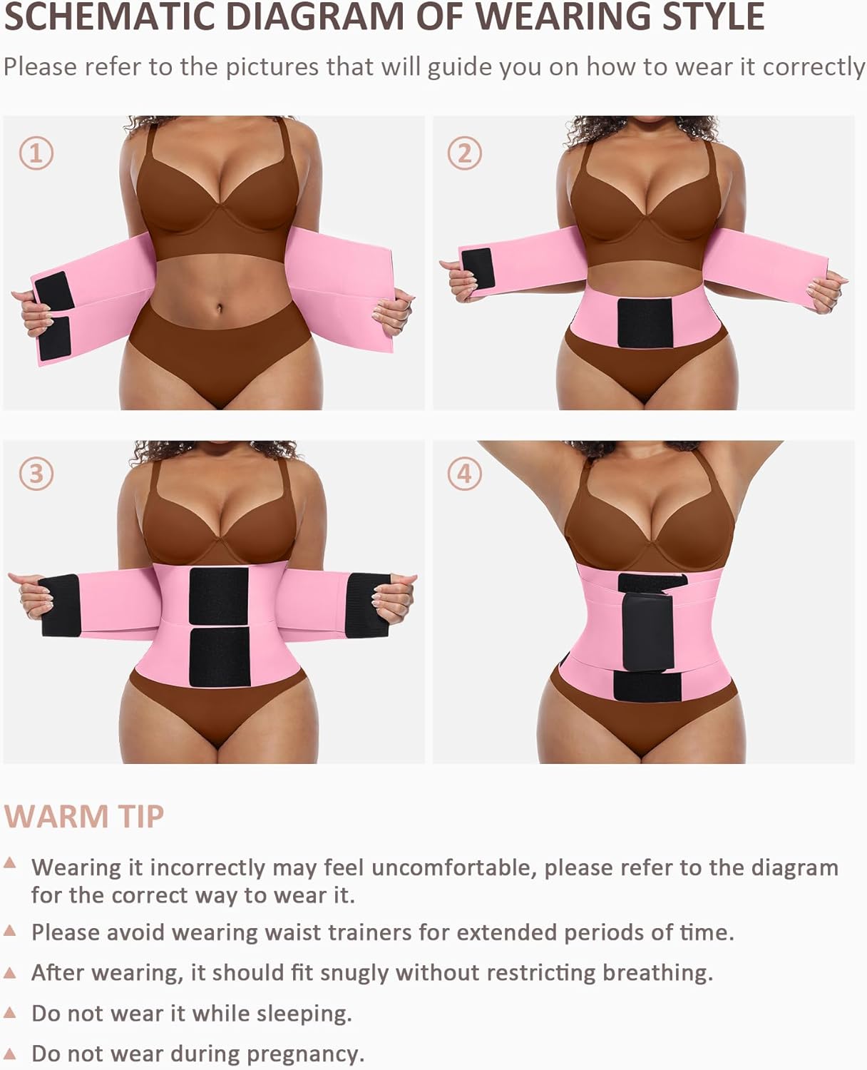 FeelinGirl Waist Trainer Belt Waist Cincher Trimmer Ab Belt Tummy Control Body Shaper with Triple Wrap Women and Men