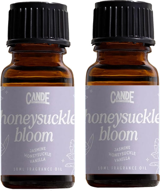 CANDECraftCo Premium Fragrance Oil – Diffuser Oils Fragrances Scented for Home, Candle Soap Making Supplies, Aromatherapy Blends for House (0.34 Fl Oz) (2-Pack, Honeysuckle Bloom)