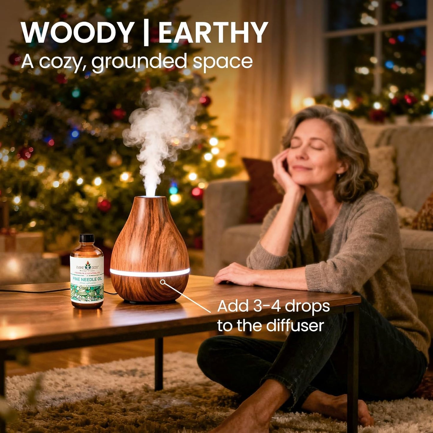 EVOKE OCCU Pine Essential Oil for Diffuser, Fresh Pine Scent for Aromatherapy, Skin, Hair Care, Soap & Candle Making - 4 Fl Oz