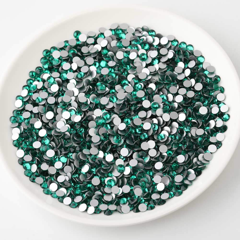 beadsland Flat Back Crystal Rhinestones Round Gems, Blue Zircon (2.7-2.8mm) SS10/1440pcs