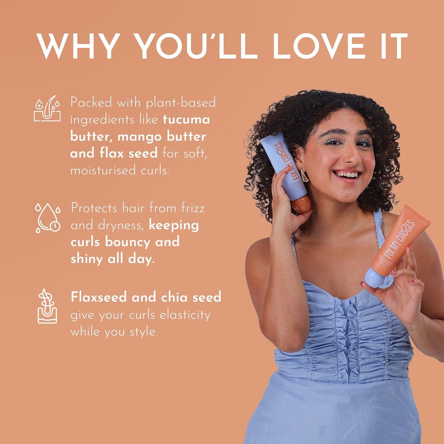 Curl Quenching Moisture Styling Duo | For Curly, Wavy, Dry, Frizzy Hair| Curl Activator with Chia & Aloe Vera | Silicone Free| 3.5oz each