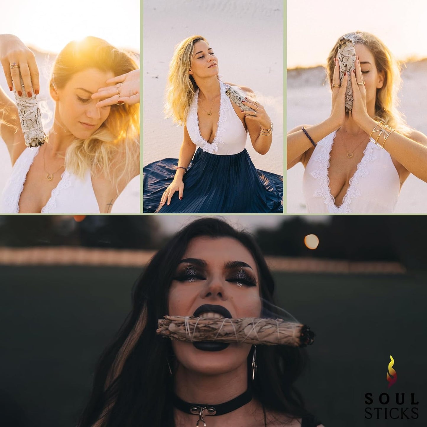 SOUL STICKS 9 Inch 12-Pack Organic California White Sage Smudge Sticks Bulk for Home Cleansing, Negative Energy Removal, Good Energy Meditation & Smudging Rituals | Pure Sage Bundles