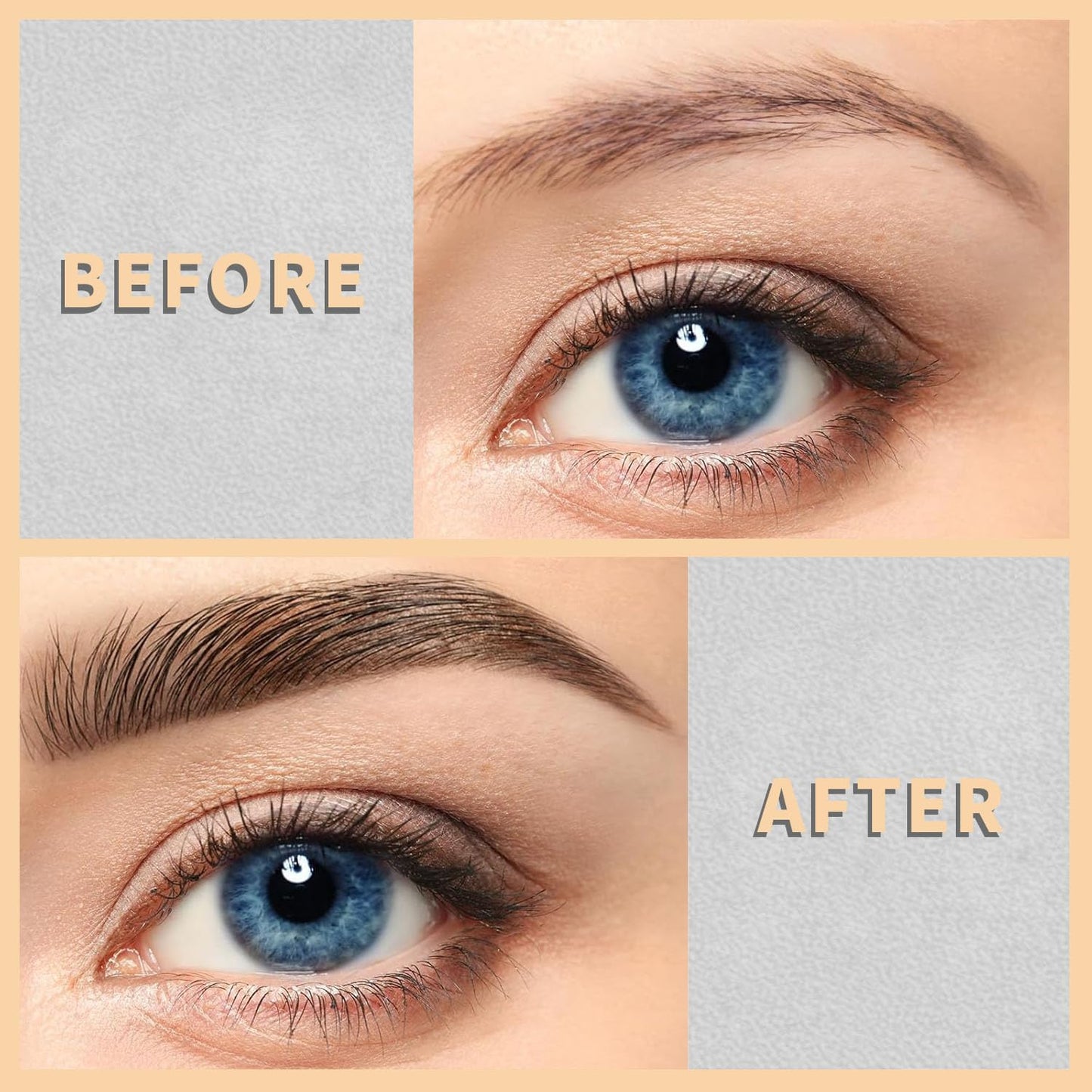 4-Fork Tip Microblading Eyebrow Pen - 2-in-1 Waterproof Eyebrow Pencil, Long-Lasting Natural Hair-Like Brows, Smudge-Proof & Easy to Use (With Tint 01#Light Brown)