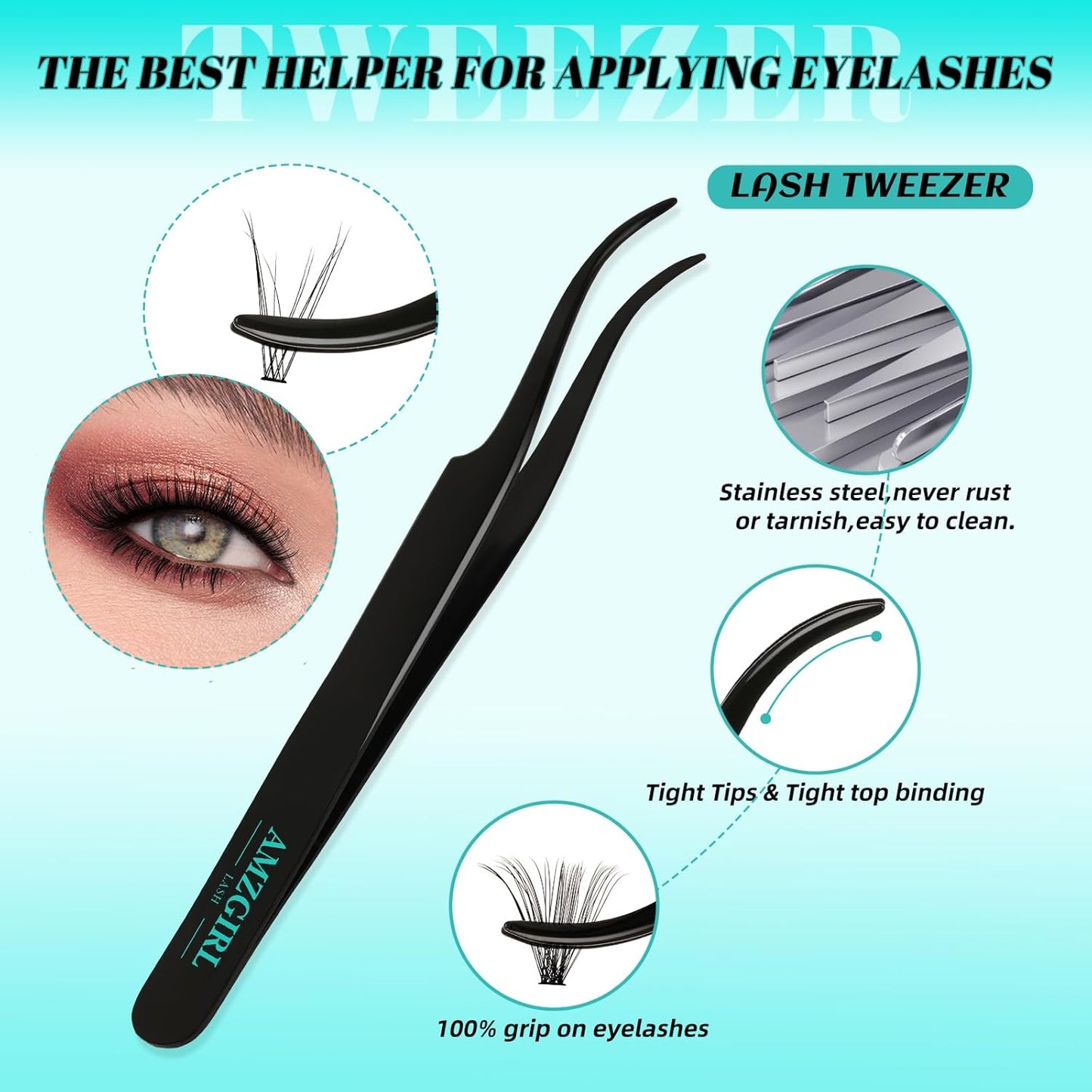 144Pcs Diy Lash Extension Kit Eyelash Clusters Individual Lashes Extensions Kits With Cluster Lashes Wispy, Lash Bond & Seal, Lash Remover,Applicator at Home Lash Extensions Kit(SMH,C-Mix10-16mm kit)