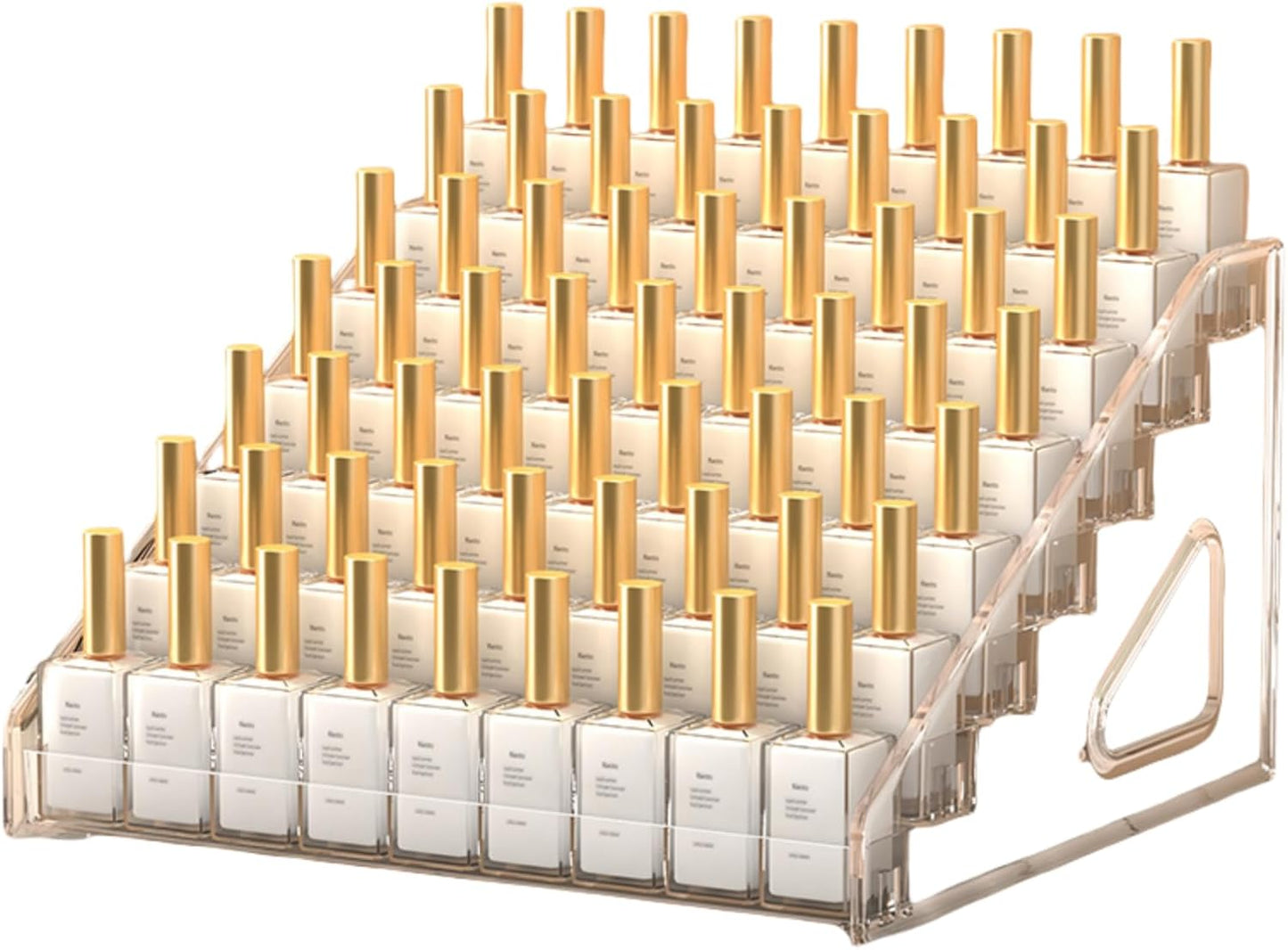 Nail Polish Storage Box Makeup Organizer Cosmetics Storage Transparent Easy to Assemble 7 Layers