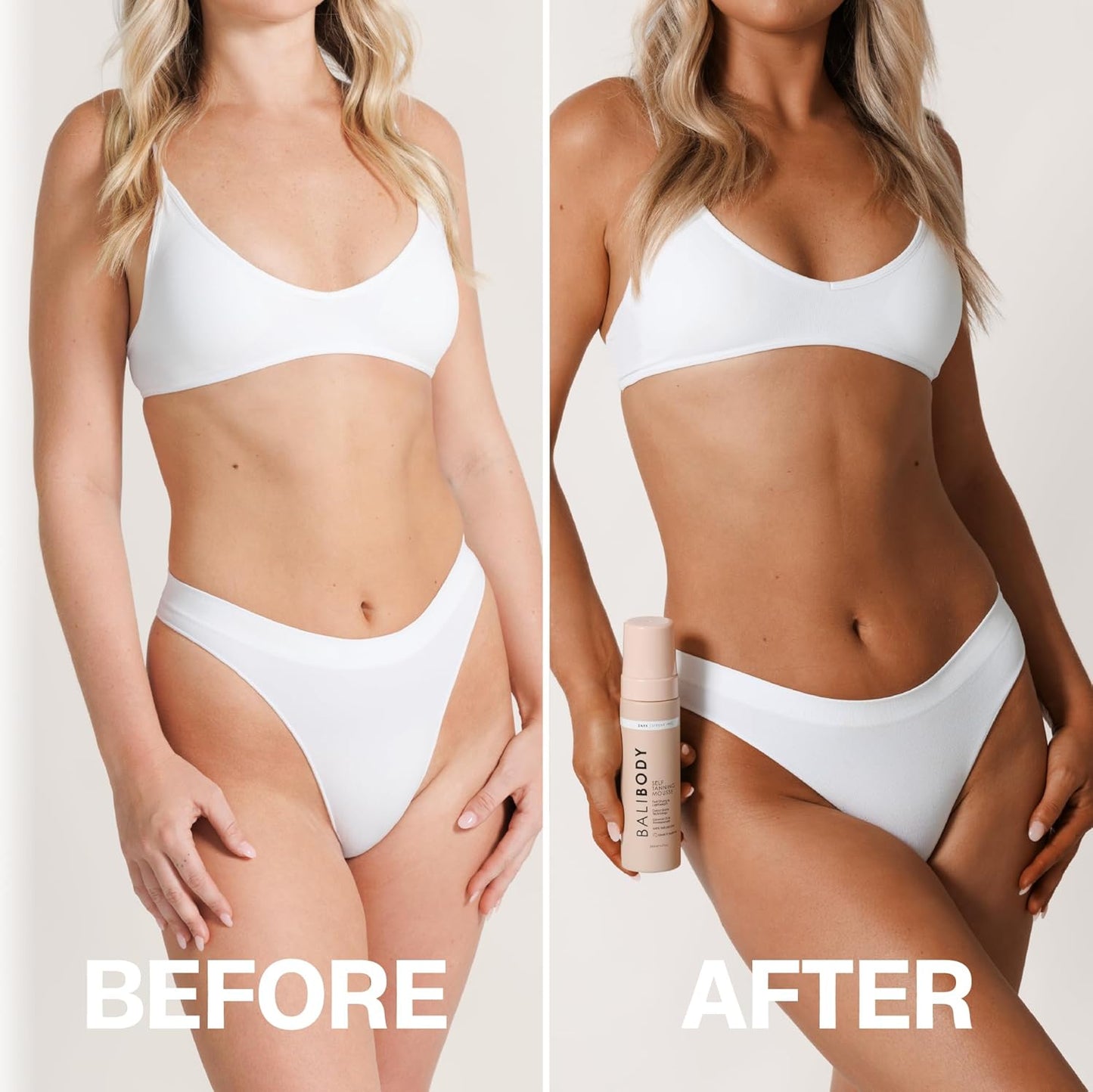 Bali Body Self Tanner Mousse Dark – Sunless Tanning Foam for Body | Natural, Streak-Free, Fake Tan | Vegan, Cruelty-Free, Organic Self Tan Mousse for All Skin Types (200ml/6.7 fl oz)