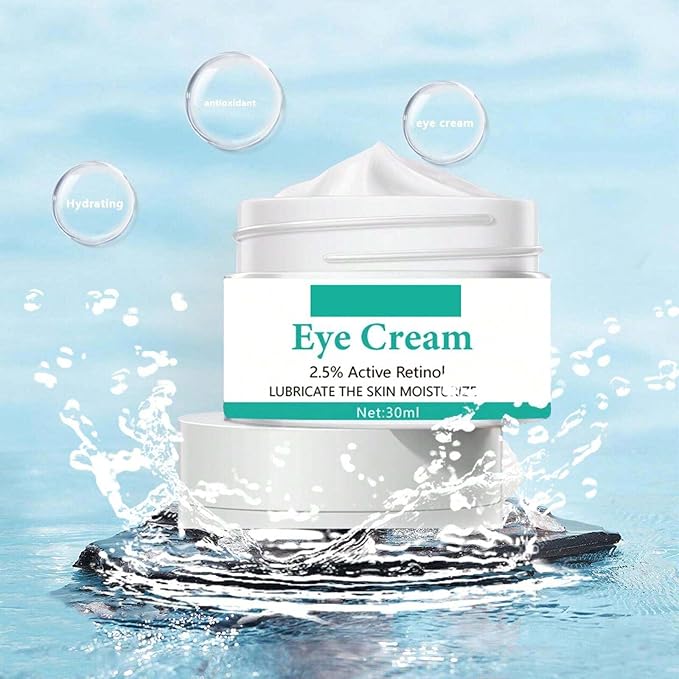 Eye Cream with 2.5% Active Retinol Anti Puffiness Caffeine Under Eye Cream Collagen Deep Moisturizing Anti Wrinkle Reduce Fine Lines Improve Dark Circles Anti Aging