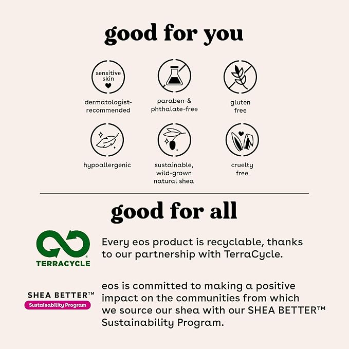 eos 100% Natural & Organic Lip Balm- Sweet Mint, Dermatologist Recommended, All-Day Moisture Lip Care, Made for Sensitive Skin, 0.14 oz