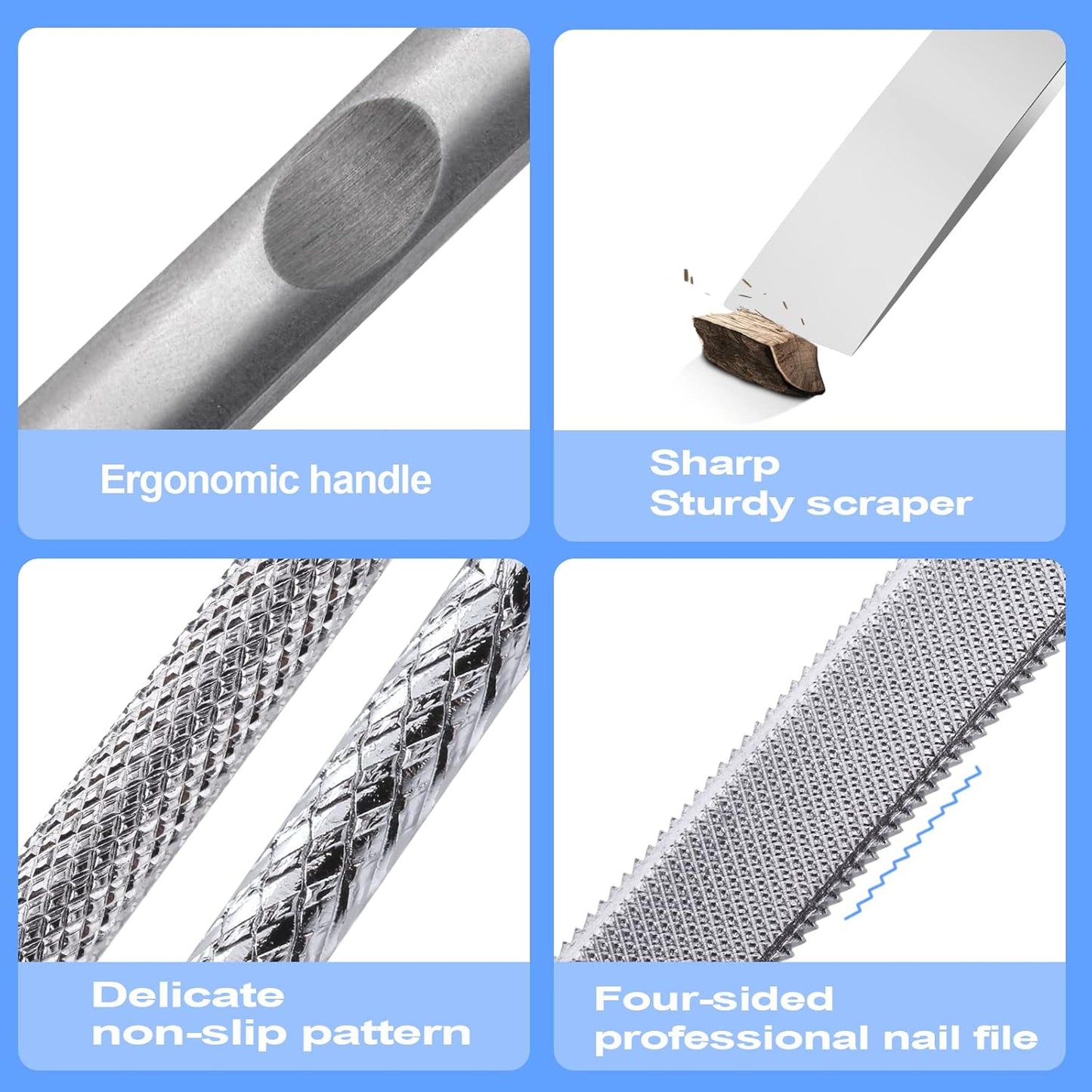 Ingrown Toenail Tool Removal Tool Kit, 10PCS Surgical Stainless Steel Professional Ingrown Toenail File and Lifters Manicure Care Treatment for Nail Correction Under Sidewall Clean