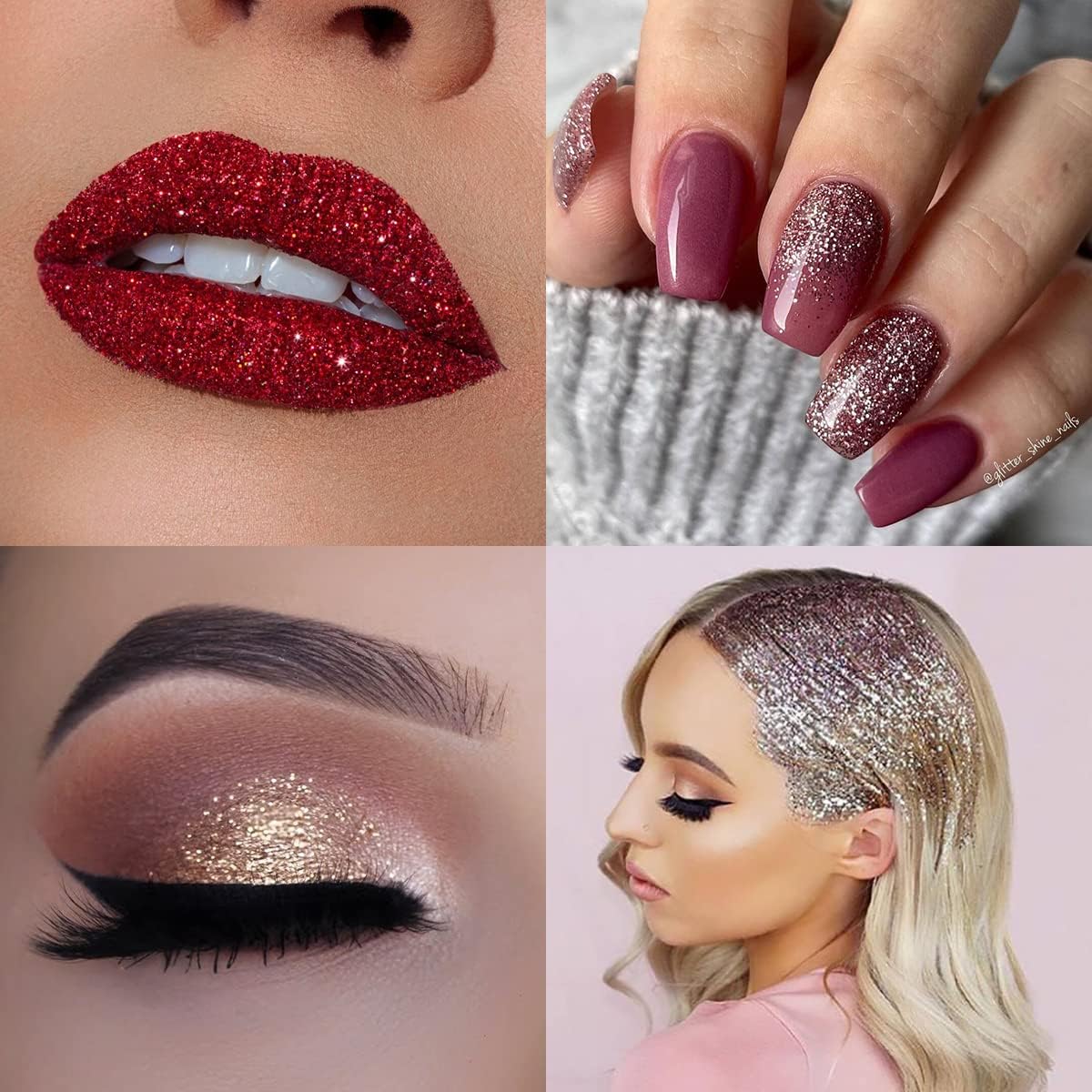 Fine Glitter for Nail Art, 100g/3.5oz Extra Fine Glitter Powder Packs for Epoxy Resin Art, Craft Glitter for Tumblers Candle Slime Making, Festival Body Face Eyeshadow Nail Glitter (Purple)