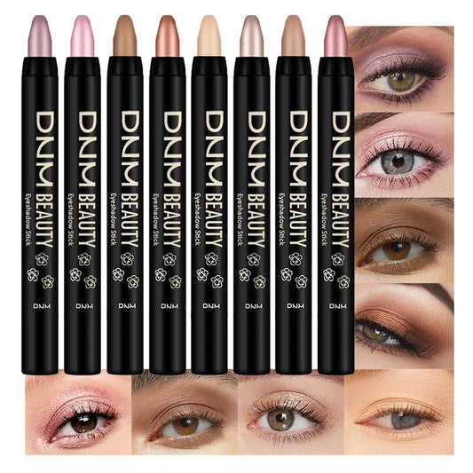 8Pcs Cream Eye Shadow Sticks Makeup for Women, Matte Shimmer Eyeliner Pencil Eyeshadow Brightener Stick for Eyes, Waterproof Eyeshadow Applicator Blendable sombras para ojos Set09#