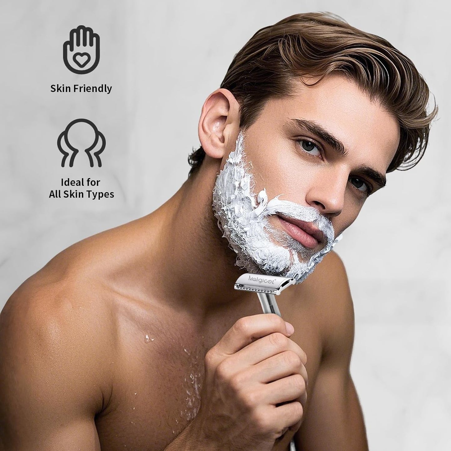 Double Edge Safety Razor Blades - 60 Count Premium Platinum Swedish Steel Blades for Men & Women’s Razors – Long-Lasting Precision Shaving Blades for Smooth, Comfortable & Close Shaves