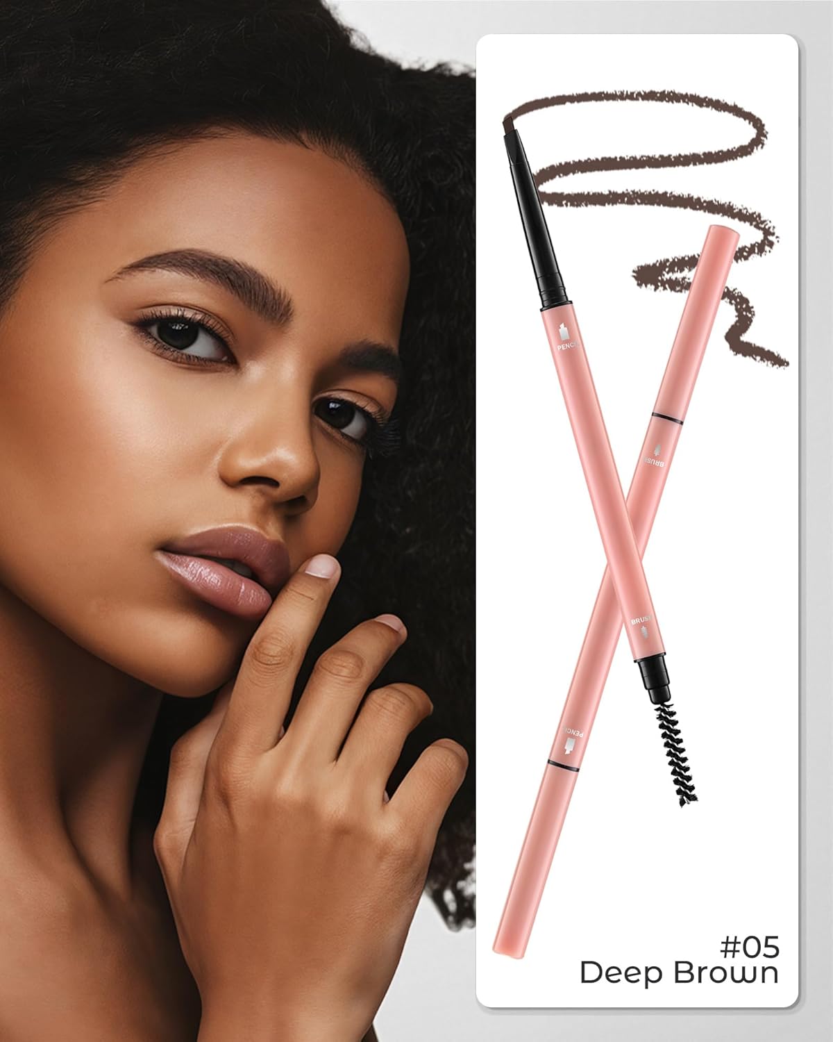 12Pcs Microblading Eyebrow Pencils Deep Brown Waterproof Eye Brow Pencil w/Eye Brow Razor & Scissors Kit 0.5mm Ultra-Fine Tip Creates Hair-Like Strokes for Women Effortless Natural Brows