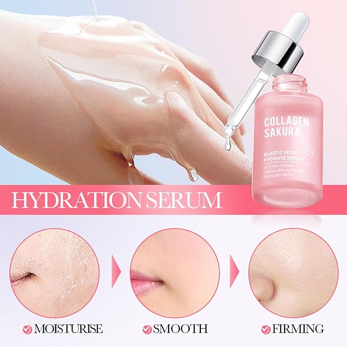 sakura skin routine kit for women - facial skin care sets & kits - skin care bundle - Moisturizing, ‌ firming skin, ‌ deep cleaning