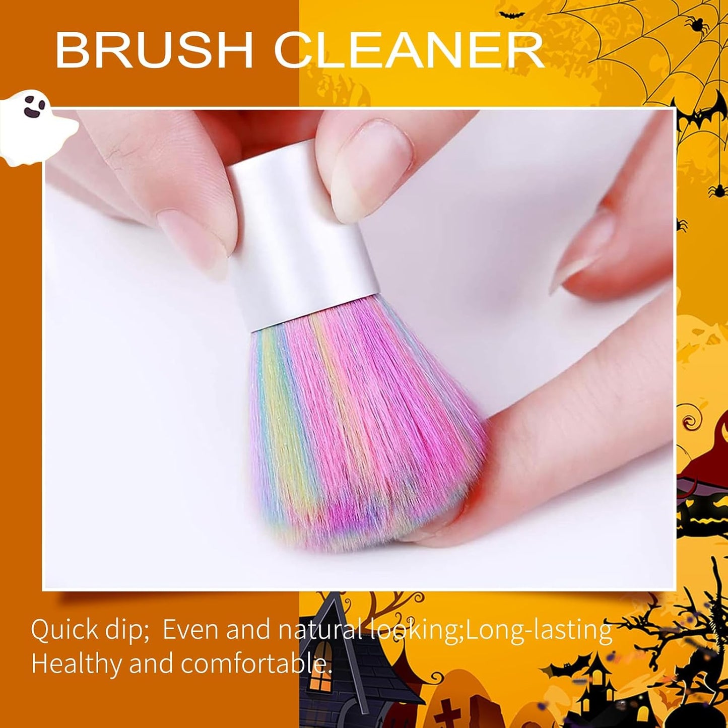 6 Colors Dip Powder Set, Red Orange Glitter Hallowen Dipping Powder Color Set, Glossy Nail Art Manicure DIY Salon Home Gift for Ladies (YYSDDPS-06-6pcs)