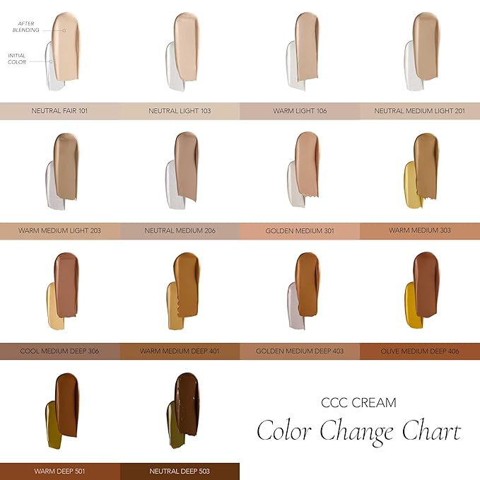 CLE Cosmetics CCC Cream (Warm Medium Deep 401 / SPF 50) - Color Correcting With Lightweight, Hydrating, Light to Medium Coverage Foundation - BB & CC Hybrid - 1 fl oz