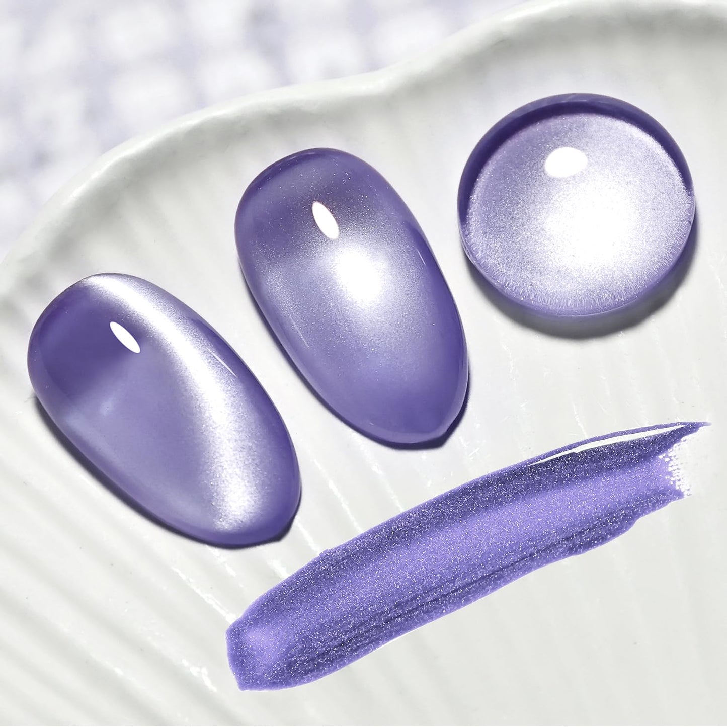 JODSONE 16.5ml Cat Eye Gel Nail Polish Glitter Light Gray Magnetic Reflective Translucent Need U V Curing