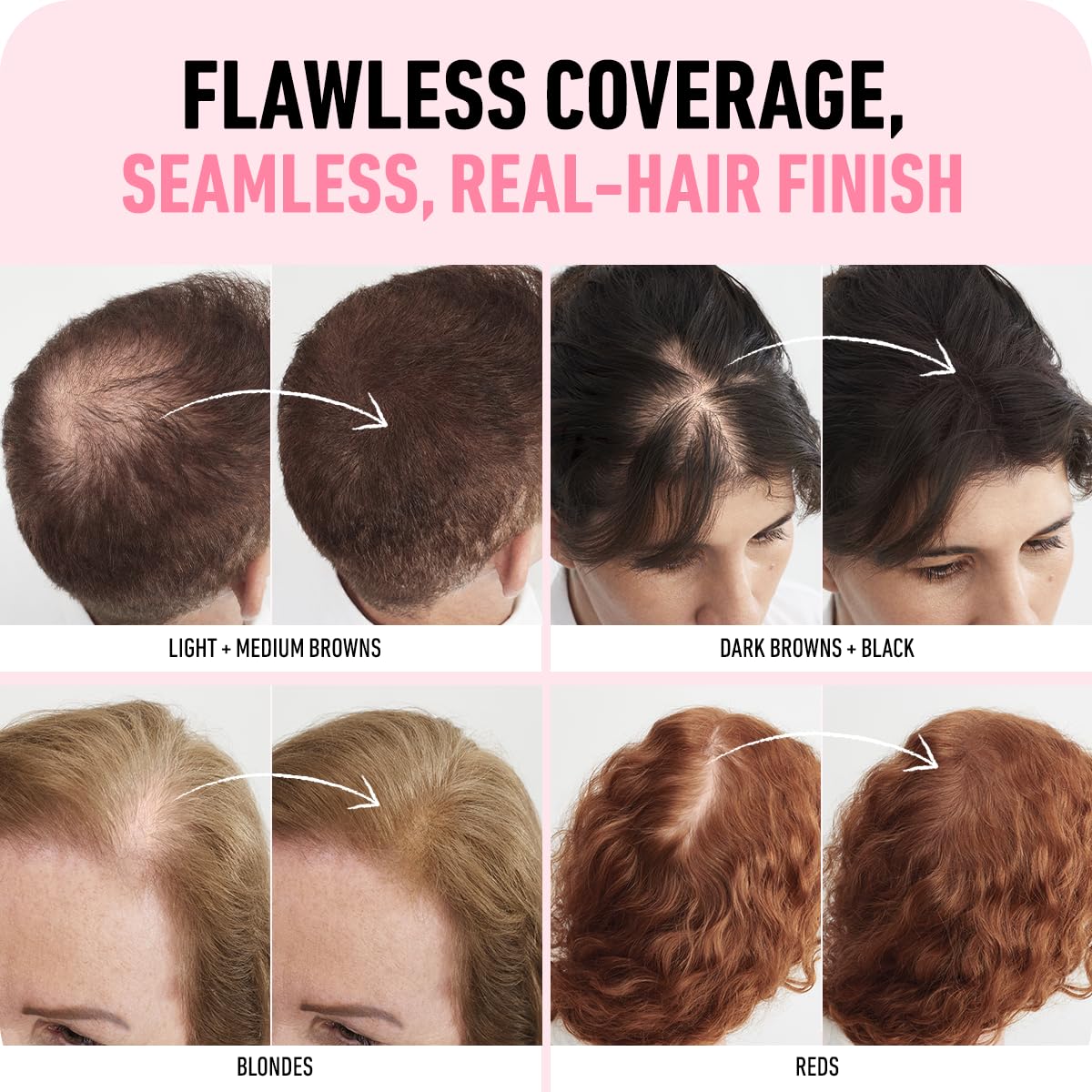 Boldify Hair Fibers Color Sample Kit - Fill In Thinning and Fine Hair for an Instantly Fuller, Thicker Look - 14 Shades for Women & Men - Dark Browns + Black