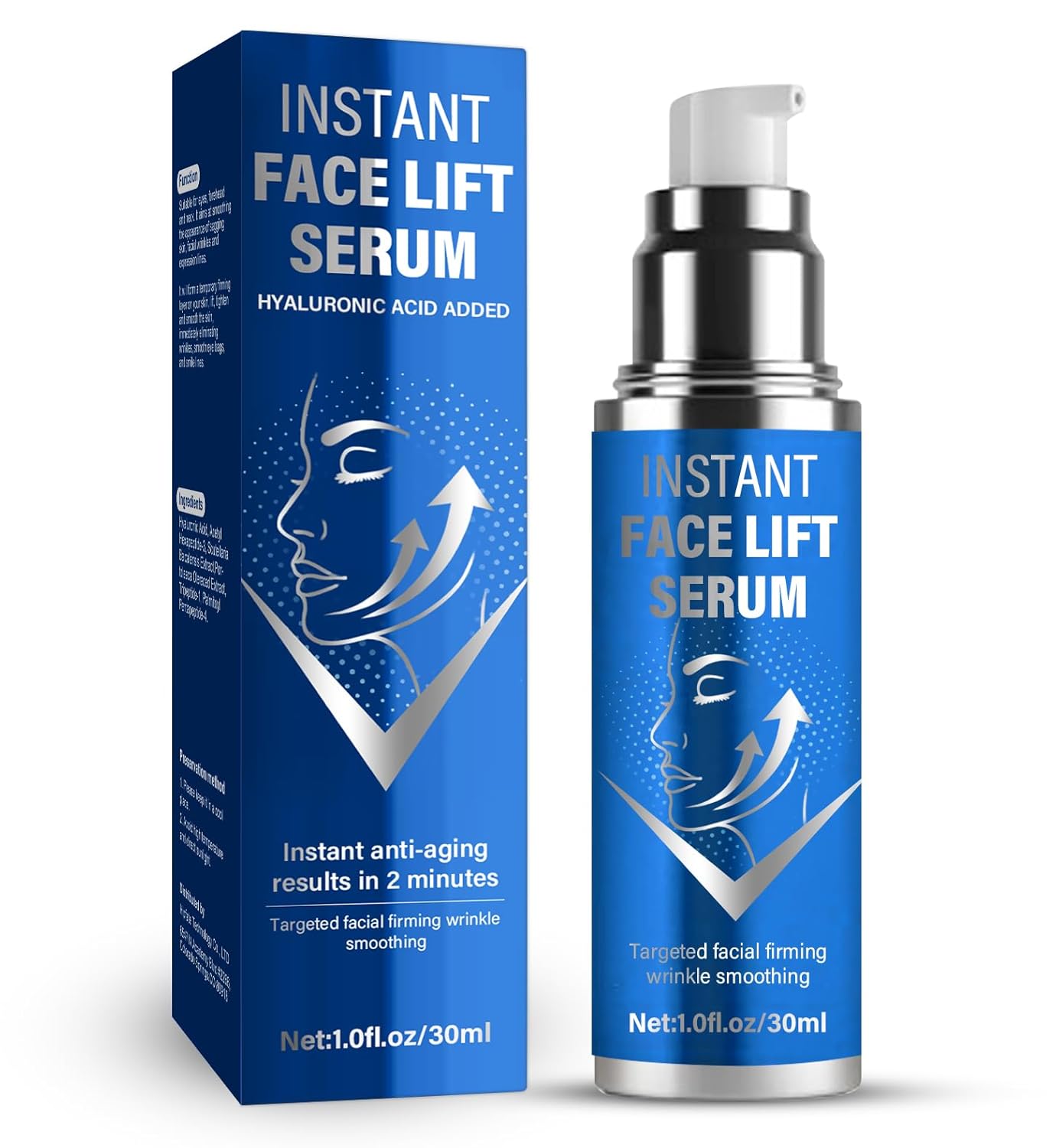 Instant Face Lift Serum，Face Lifting & Skin Tightening, Smooth Fine Lines, Pores and Deep Wrinkles,1Fl Oz