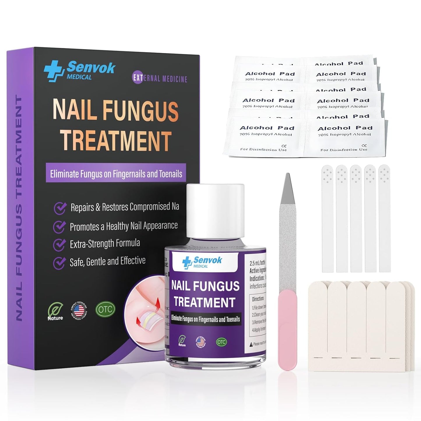 Toenail Treatment Extra Strength, Fast-Acting Toe Nail Treatments, Safety Restore and Renew Discolored & Damaged Nails, Improve Nail Health and Appearance