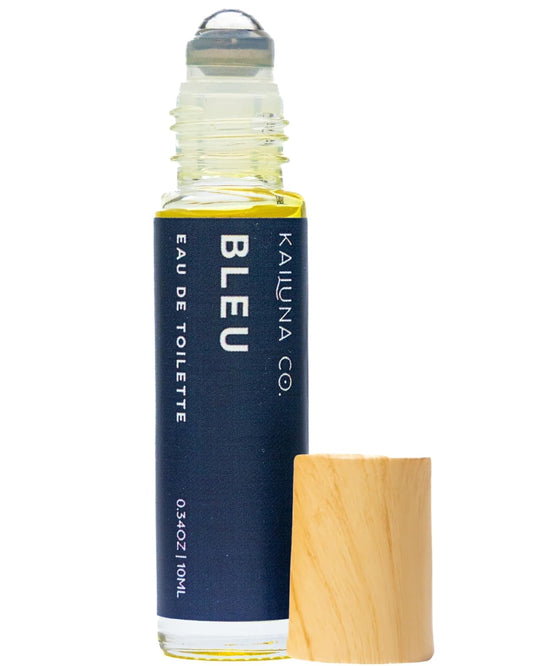 Bleu for Men Perfume Roll On with Essential and Fragrance Oils and Organic Jojoba Oil, Alcohol Free, Eau de Toilette, Made in California