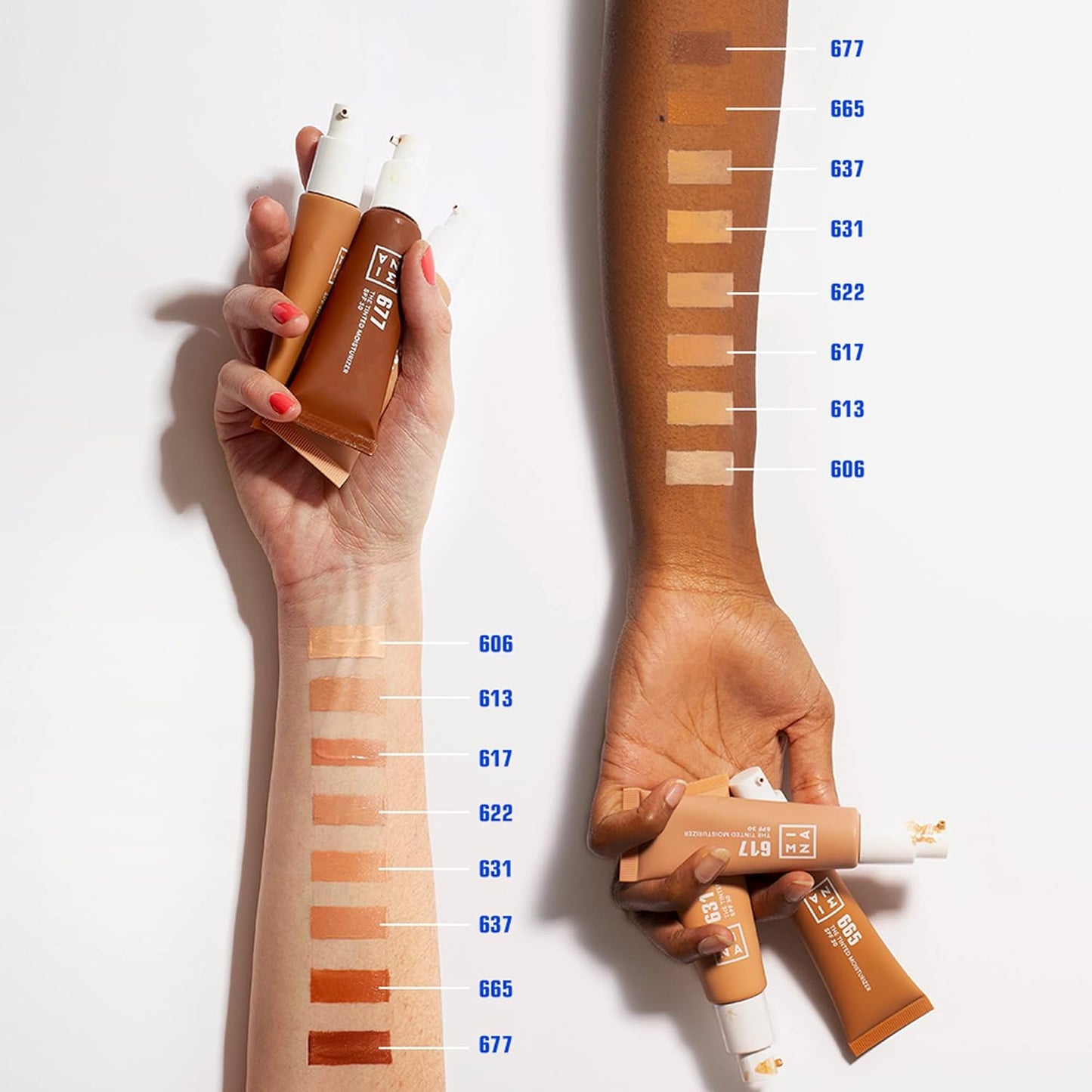 3INA 631 Tinted Moisturizer for Face with SPF 30 - Sun Beige - BB Cream with Light to Medium Coverage - Hyaluronic Acid Moisturizer for All Skin Tones - Vegan, Cruelty and Paraben Free Make Up - 1 oz