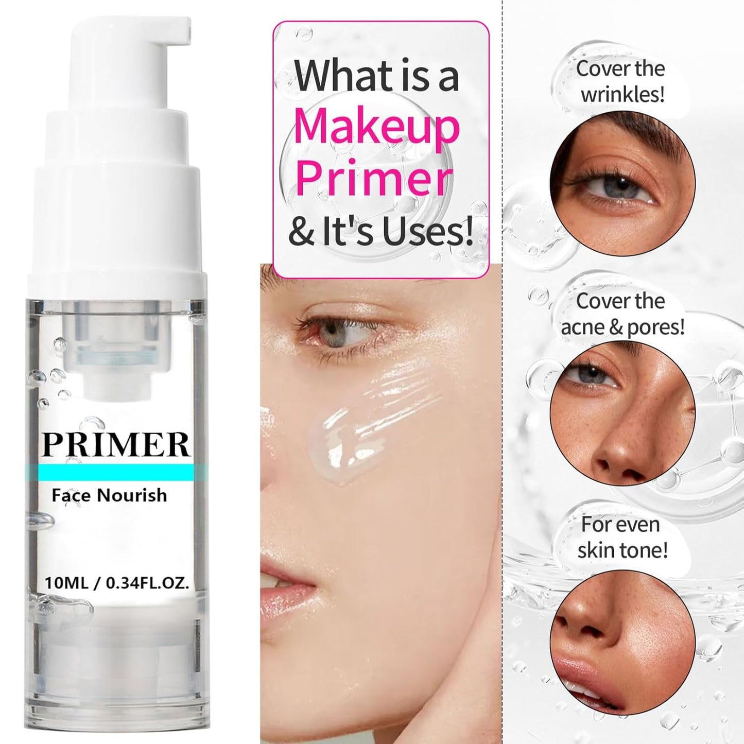 AirBrush Silky Mist Foundation Spray Makeup With Primer and Brush, Full Coverage Foundation for Smooth Radiant Finish, Breathable Lightweight Hydrating (#2 Beige)