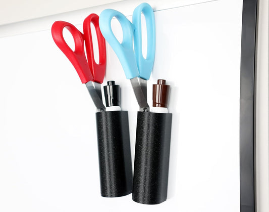 Magnetic Pen Holder, Marker Holder and Pencil Holder for Refrigerator, Locker, Whiteboard or Desk (Small, Space Black, Set of 2)
