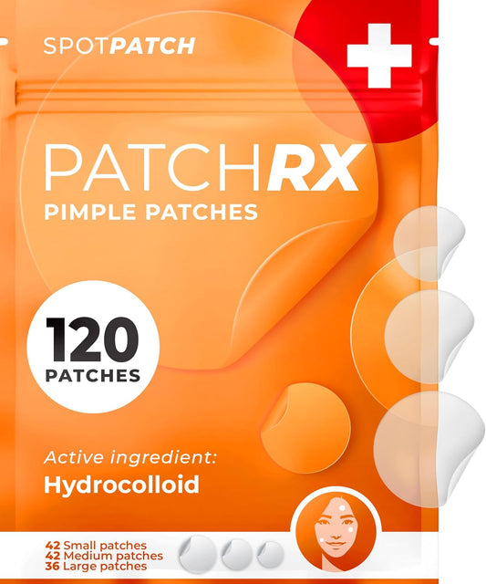 Acne Patches (120 Count), Hydrocolloid Pimple Patches for Face - Zit Patch Acne Dots - Cystic Acne Patches Treatment - Pimple Patch with 3 Size Acne Stickers