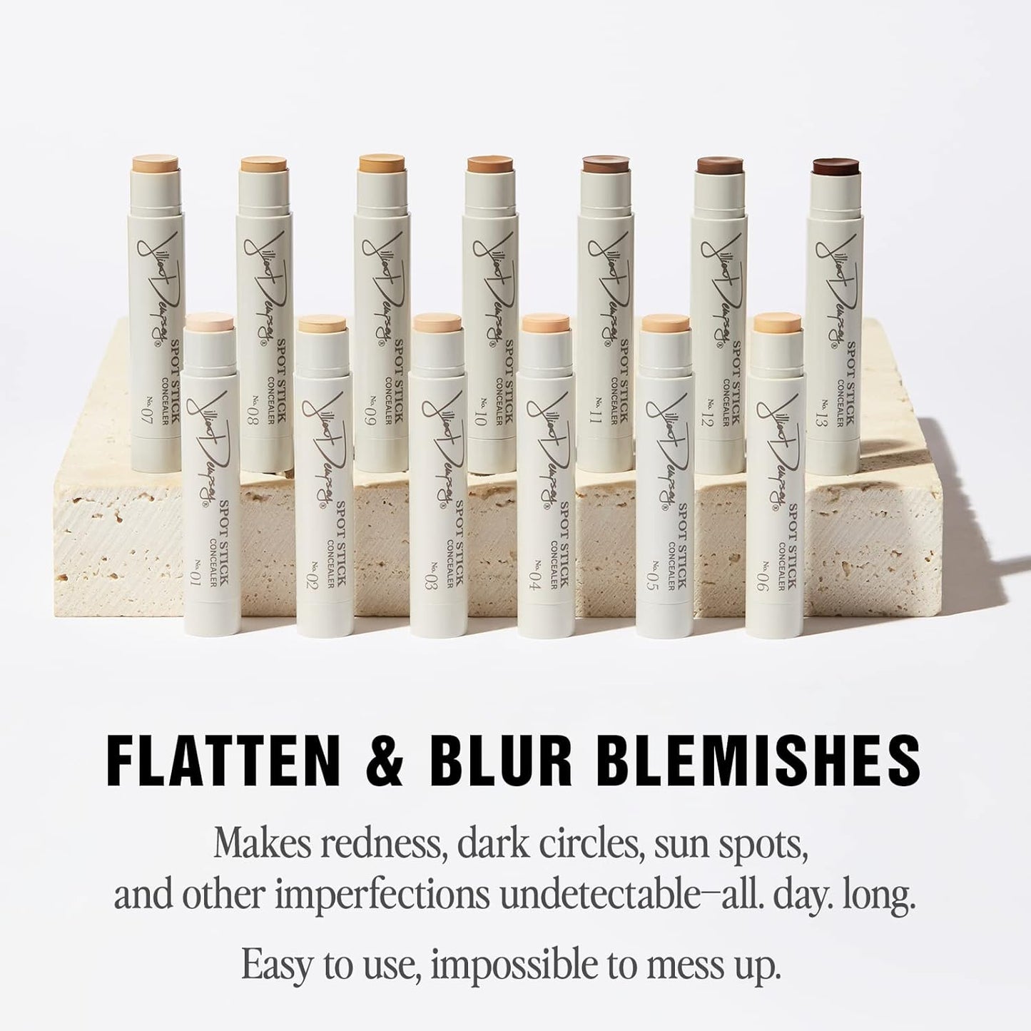 Jillian Dempsey Spot Stick Concealer | Easy Blending Matte Concealer for Blemishes & Uneven Skin Tones | Shade No. 09: Medium with Olive Undertones