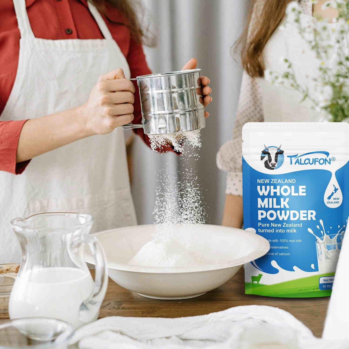 TALCUFON New Zealand Milk Powder Full Cream Instant Milk Powder Gluten Free, Non-GMO Shelf-Stable & Easy to Use 16 Oz