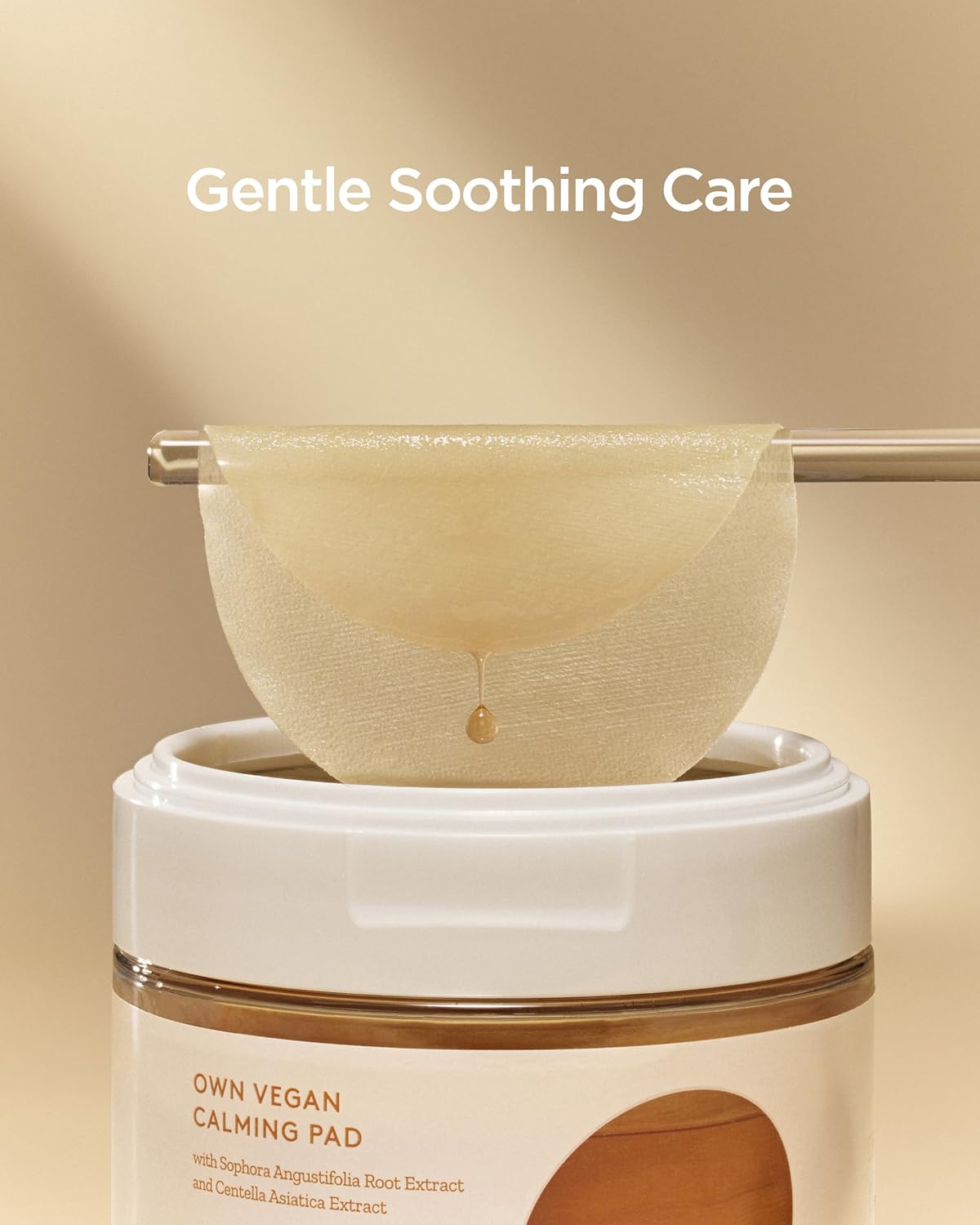 Own Vegan Calming Pad - Cotton Facial Toner Pads with Sophora Flavescens Extract - Calming, Exfoliating and Moisturizing, 70 sheets