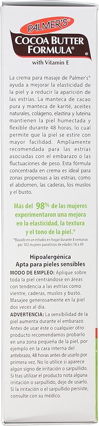 Palmer's Cocoa Butter Formula Massage Cream for Stretch Marks and Pregnancy Skin Care, 4.4 Ounces (Pack of 2)