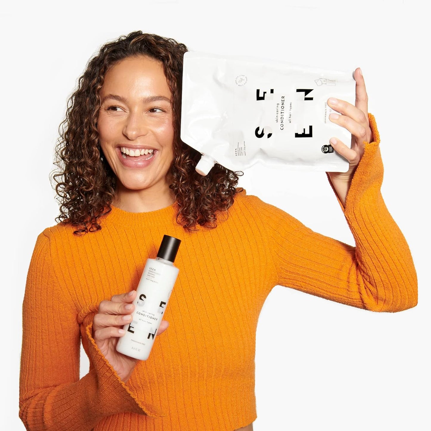 SEEN Deeper Conditioner Eco-Refill, Fragrance Free - Non-Comedogenic & Sulfate-Free Hair Conditioner- Dermatologist-Developed - Safe for Sensitive & Acne Prone Skin