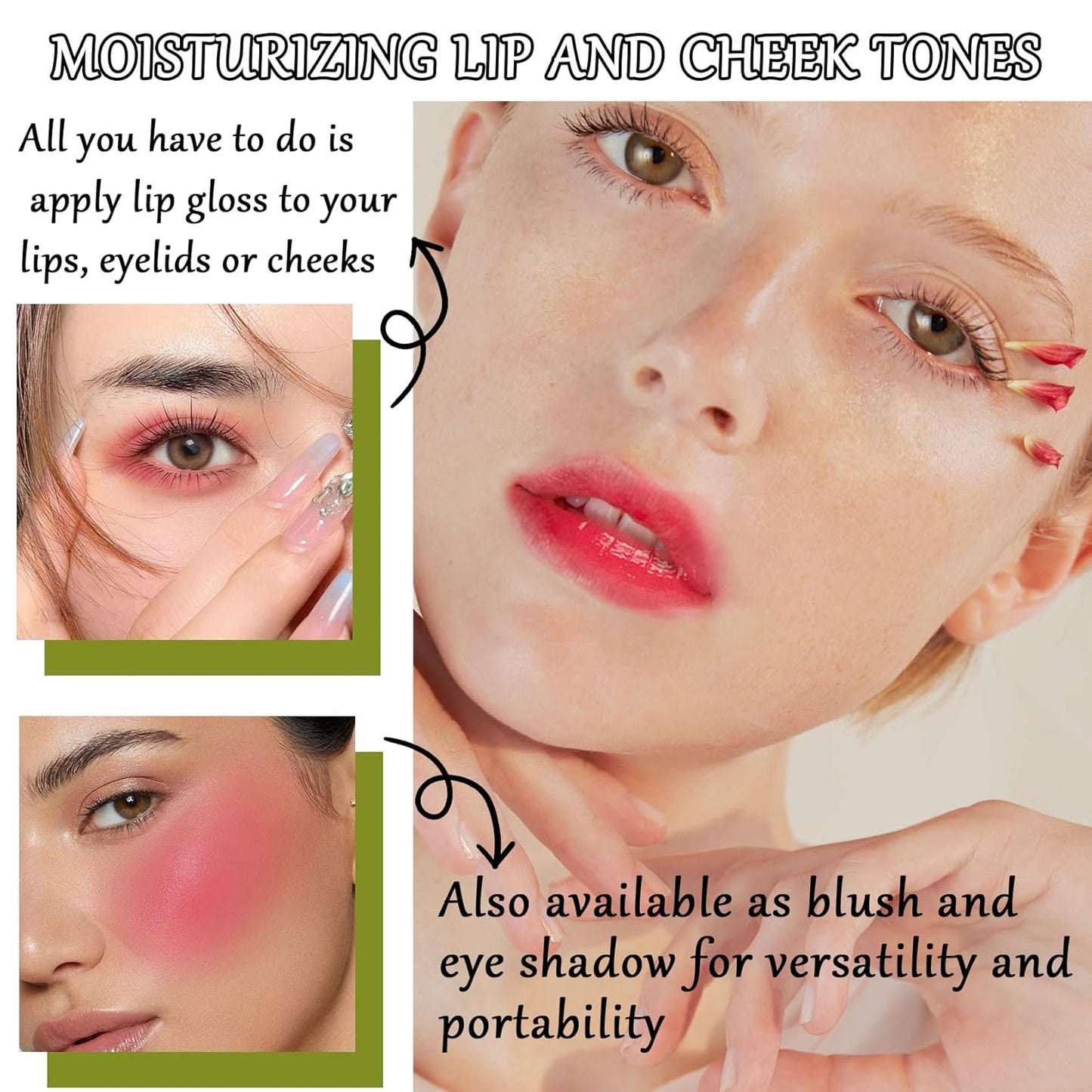 4 Pcs Avocado Color Changing Lipstick for Women,PH Mood Magic Lipstick Makeup Gift Set,Waterproof Lip Moisturizer Pigmented Long Lasting Tinted Color Change Labiales Lip Gloss Balm Stain