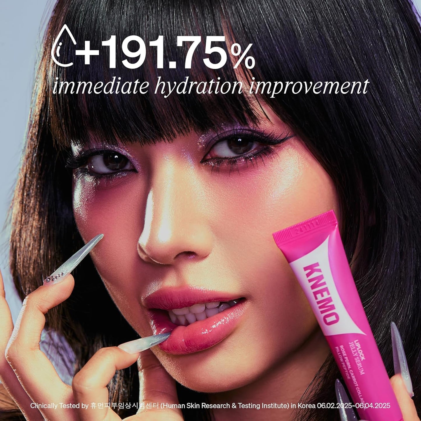 LipLock Jelly Serum for Dry Lips, Long-Lasting, Hydrating, Plumping, Glossy Mask with Rose PDRN, Carrot Collagen, Pillow Peptide, Moisturizing Tinted Lip Balm. (Grape Crush)