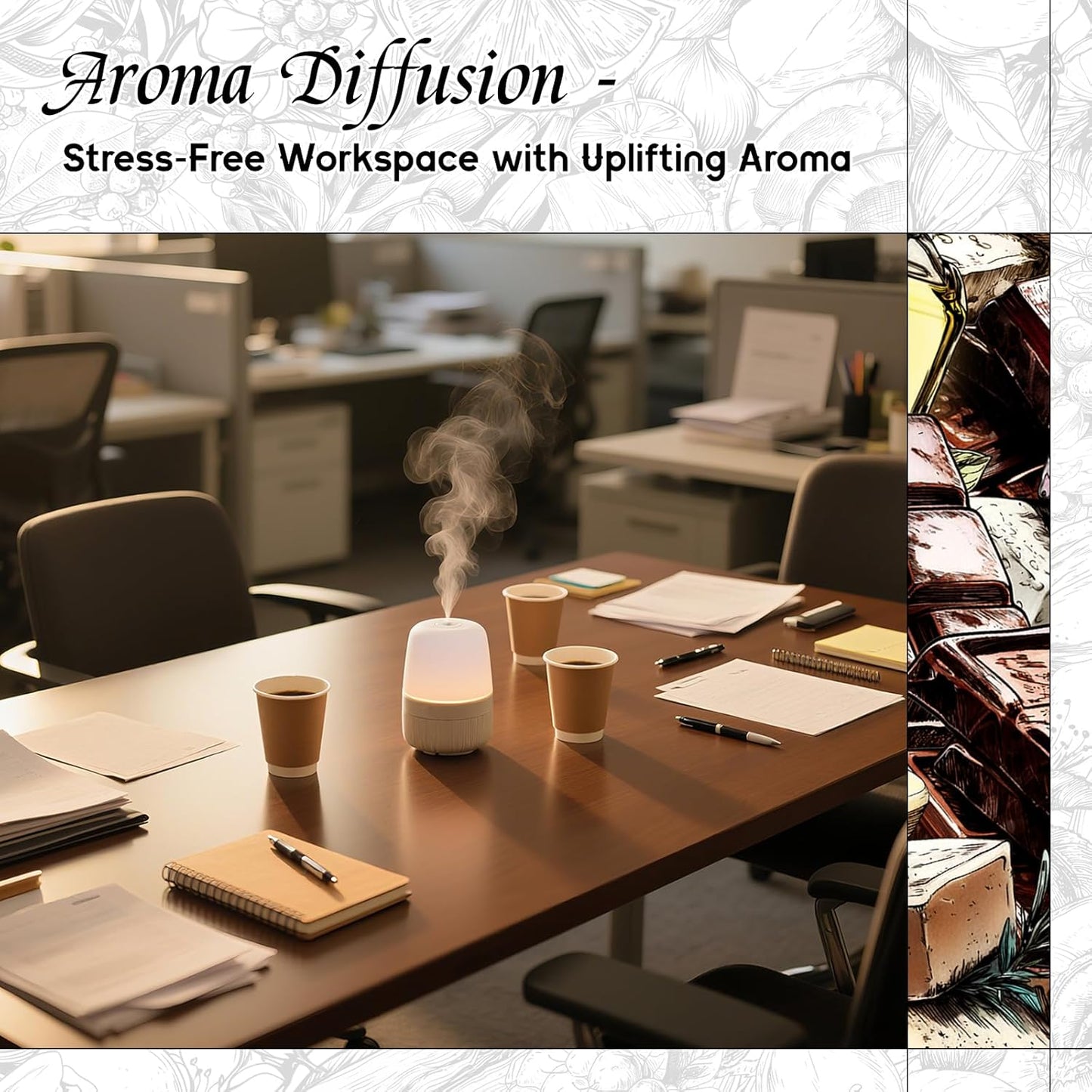 HIQILI Chocolate Fragrance Oil for DIY Candle, Soap & Bath Salts Making, Long Lasting Scents for Home Essential Oil Diffuser - 5.07 Fl Oz