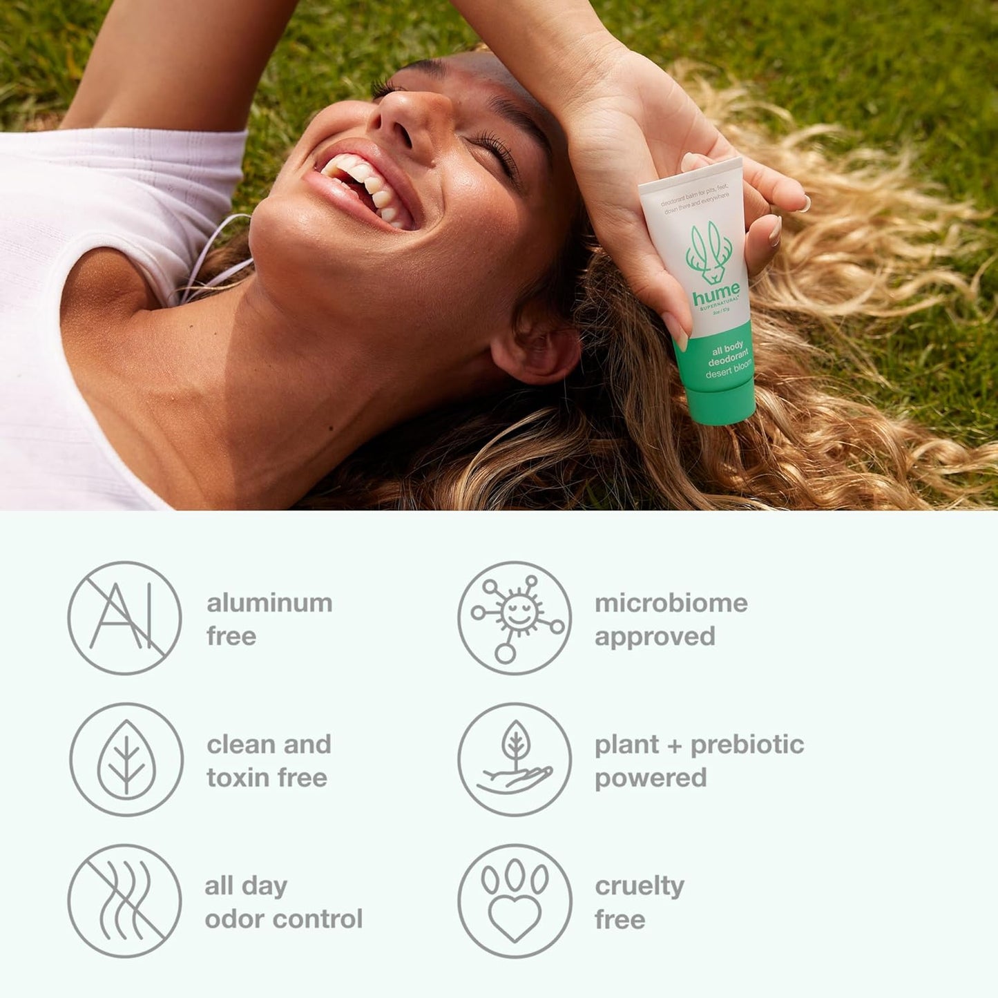 Hume Supernatural Invisible Whole Body Deo Balm - Full Body Protection - Aluminum Free, No Baking Soda - Anti-Chafing Odor Control - Clinically Tested on Sensitive Skin (Mixed Trio)