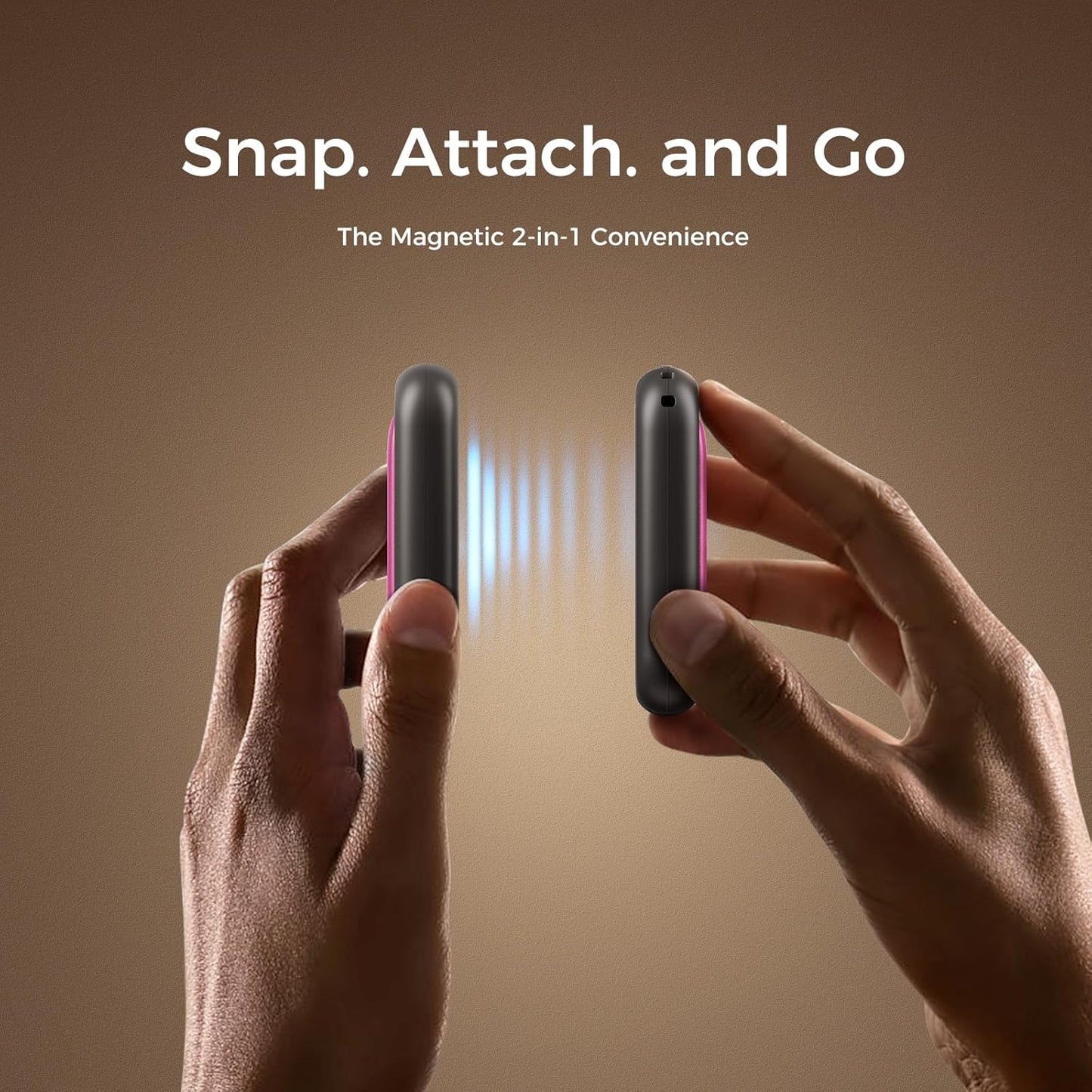 OCOOPA Magnetic Rechargeable Hand Warmers 2 Pack, Card-Style Electric AI Hand Warmers 5000mAh, Pocket Portable Hands Heater, UL Certified, for Men Women, Hunting Essentials, UT4 Young