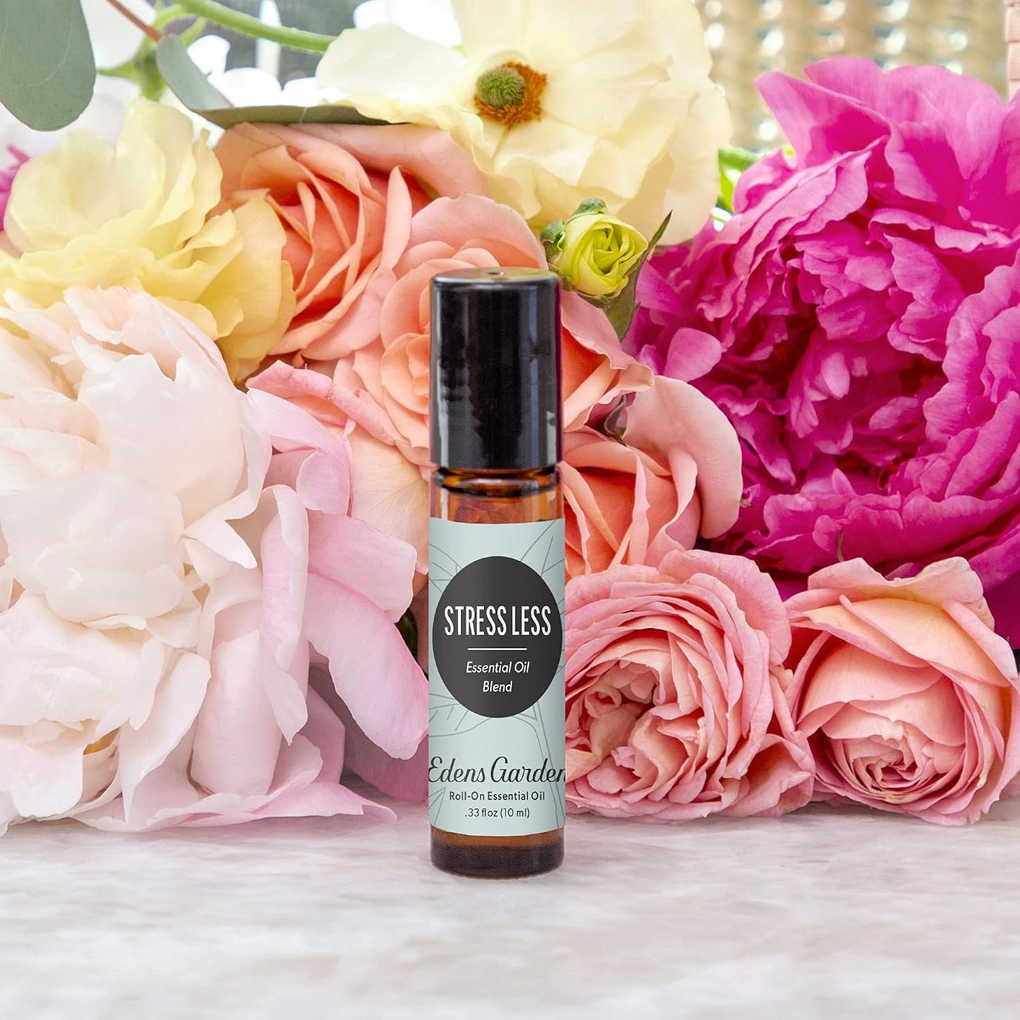 Edens Garden Stress Less Essential Oil Roll-On Blend- 100% Pure Premium Grade, Natural, Therapeutic, Aromatherapy, Kid & Skin Safe, The Best for Comfort, Relaxation Pre-Diluted 10 ml (.33 fl oz)