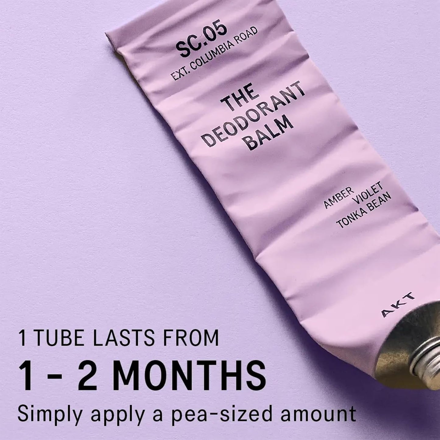 AKT Deodorant Balm 1.7 Fl Oz, Natural Deodorant for Men and Women, Award-Winning, Multi-use, Cream Deo Without Aluminum, Sc.05 Columbia Road, Plastic Free, All Genders