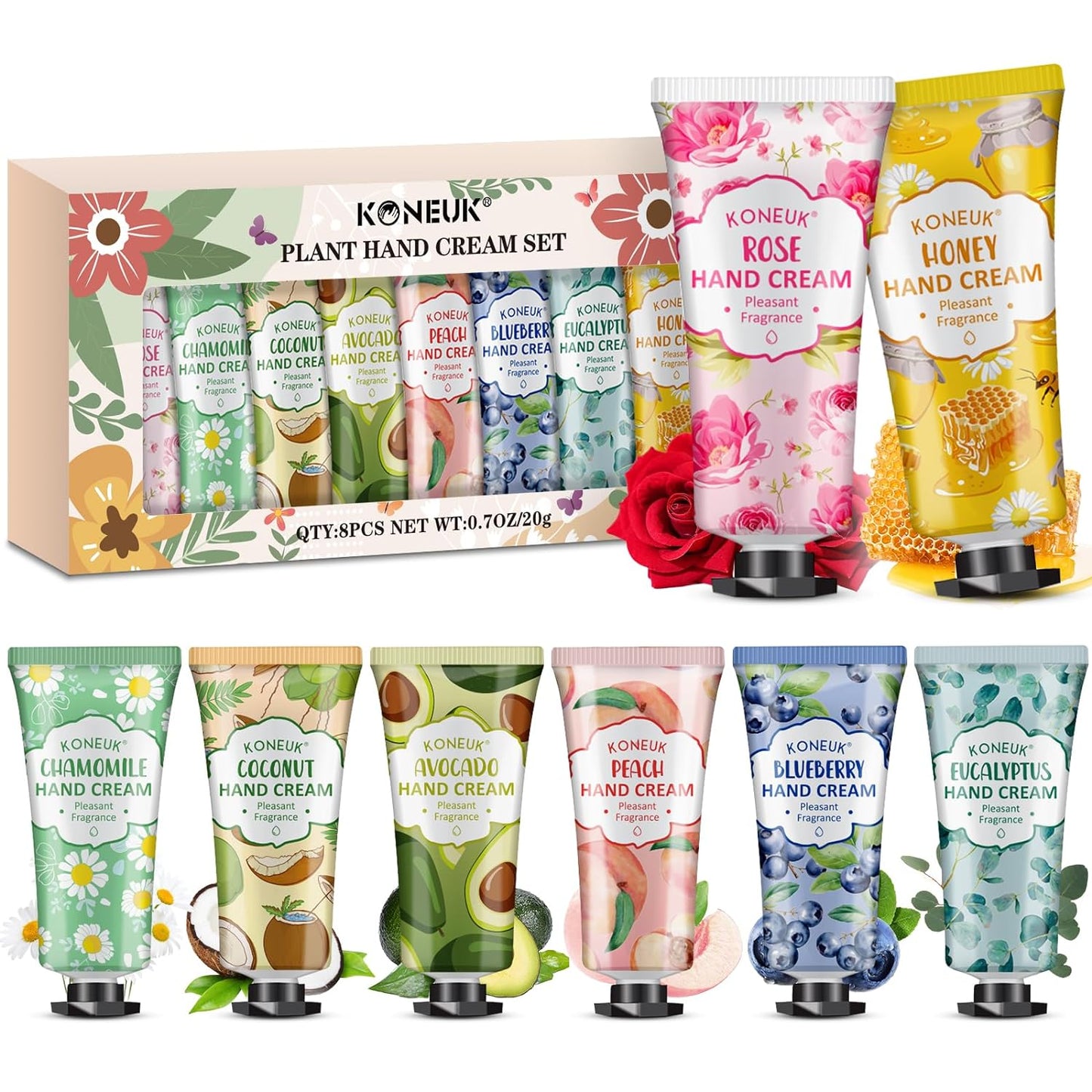 8 Pack Hand Cream Gifts Set For Women, Mini Hand Lotion Travel Size for Dry Cracked Hands, Bulk Hand Cream for Mom Gifts, Bridal Shower Favors, Birthday Gifts and Small Gifts for Women