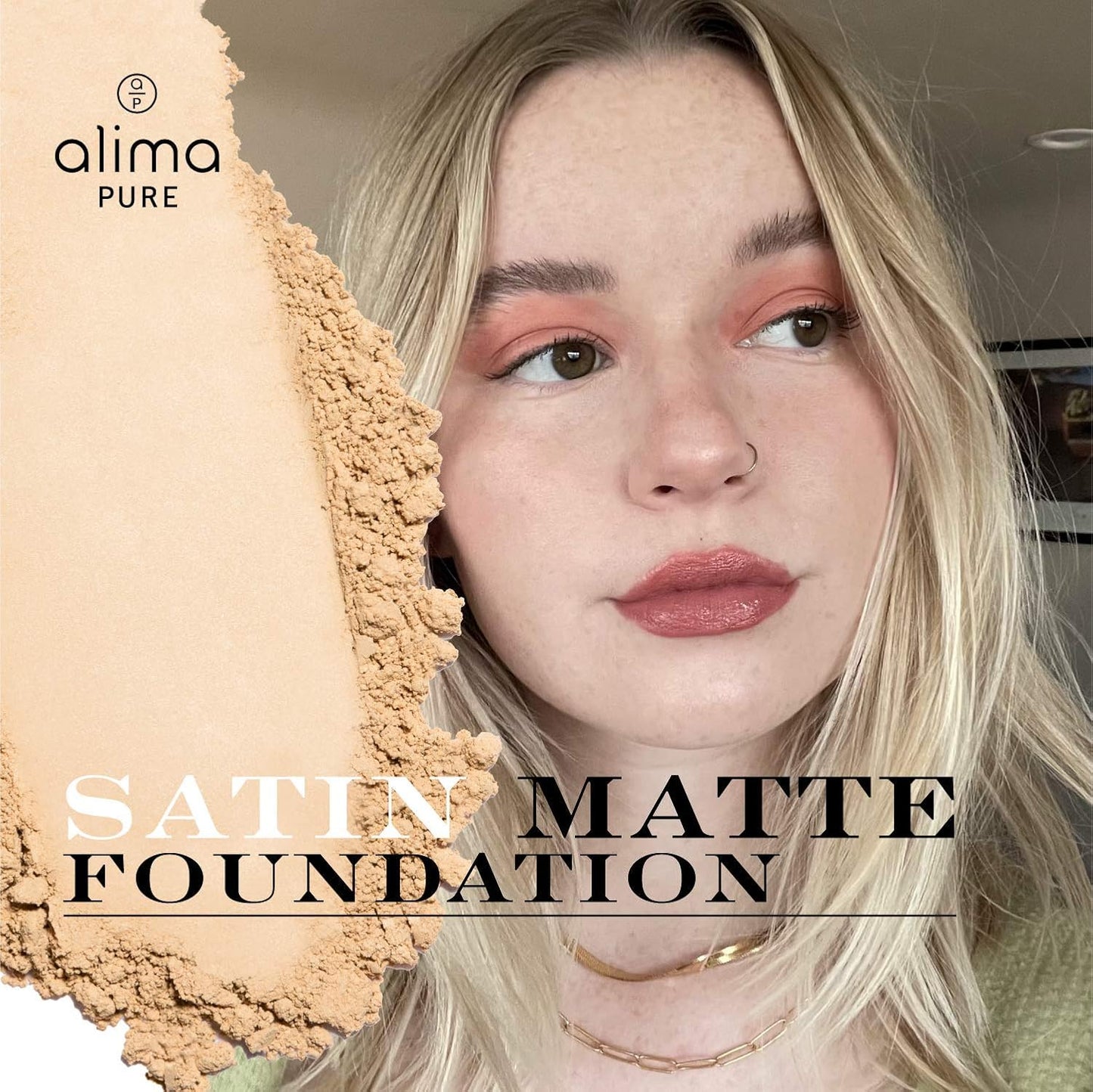 Alima Pure Matte Foundation - Loose Mineral Powder Makeup, Oil Free Talc Free, Natural Full Coverage .15 oz/4.5g