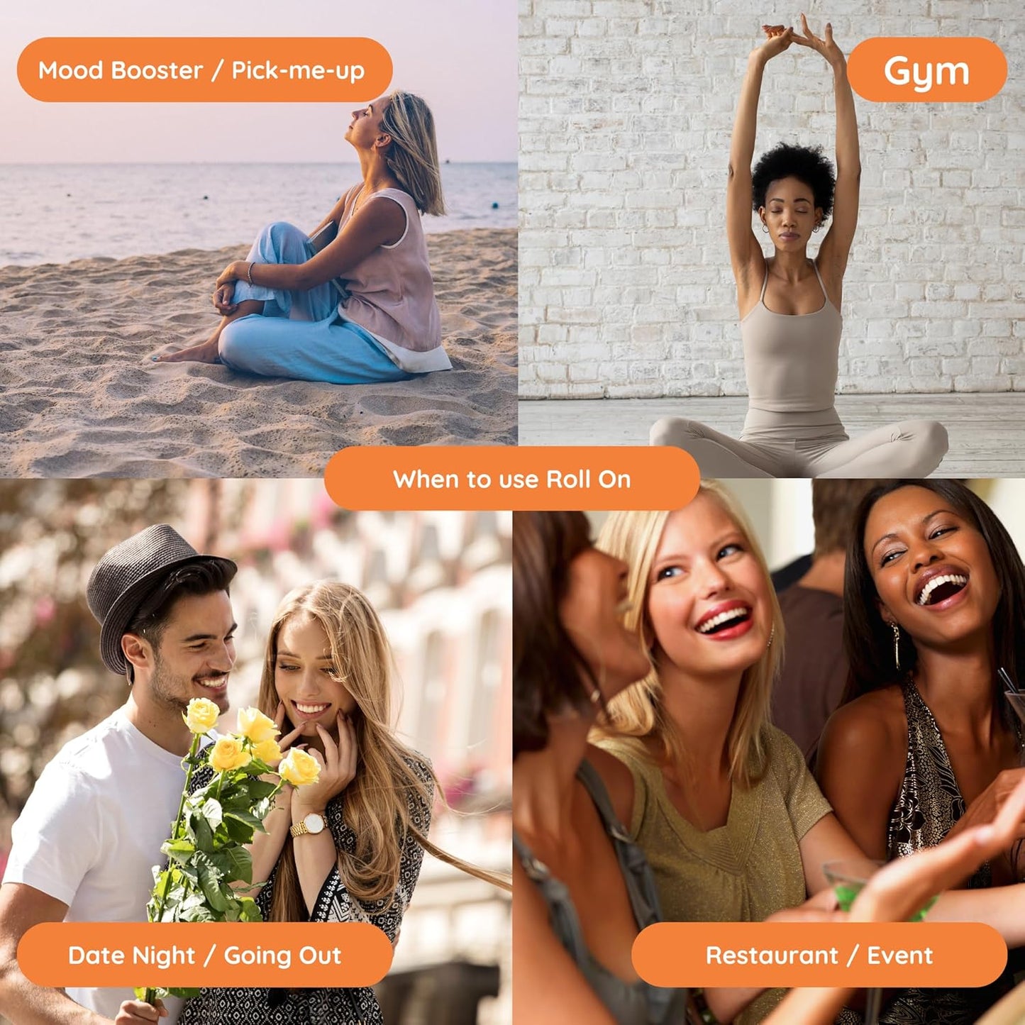 Gardenia Peach Delicious Pure Essential and Fragrance Oil Perfume Roll On with Organic Jojoba Oil, Eau de Toilette, Alcohol Free, Small-Batch, Made in California